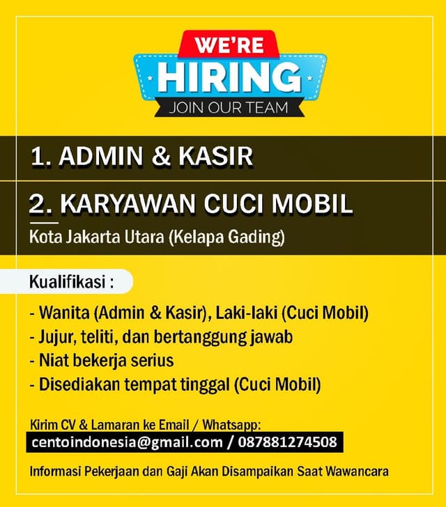 Poster Lowongan