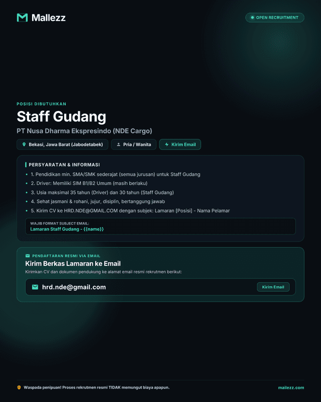 PT Nusa Dharma Ekspresindo (NDE Cargo)