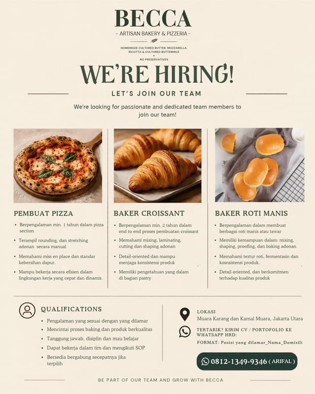BECCA - ARTISAN BAKERY & PIZZERIA -
