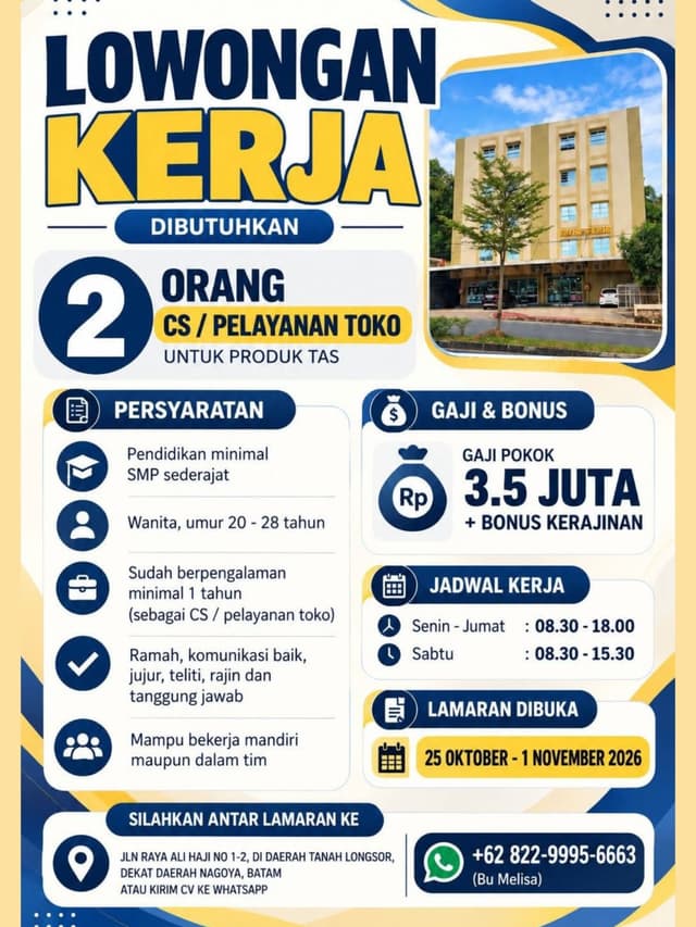 Poster Lowongan