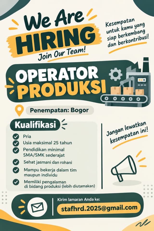 Poster Lowongan