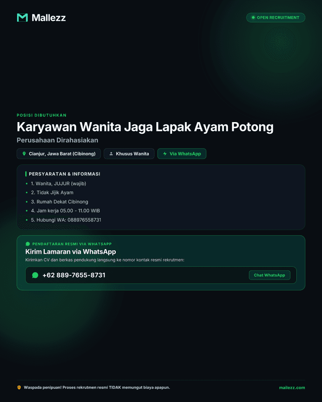 Poster Lowongan