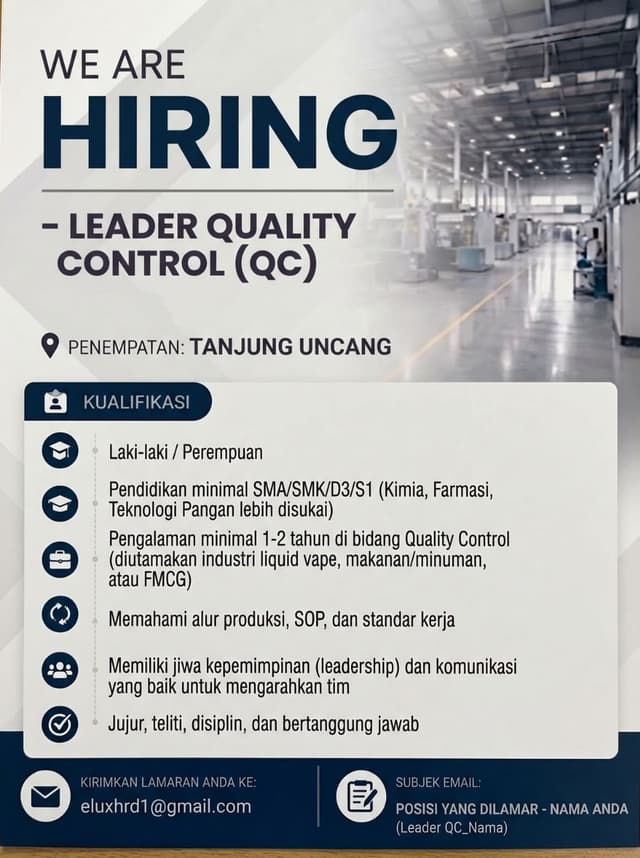 Poster Lowongan
