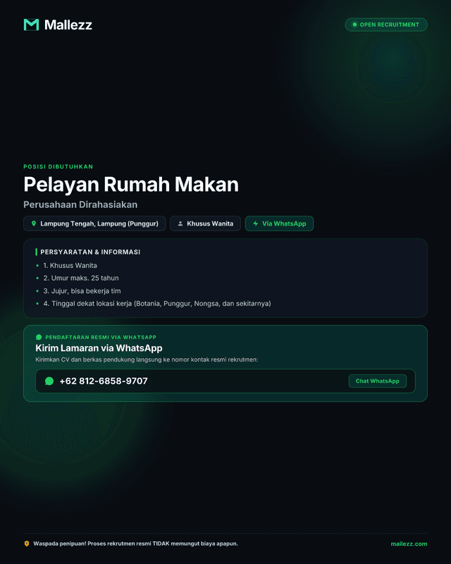 Poster Lowongan